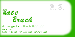 mate bruch business card